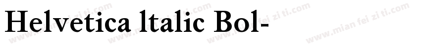 Helvetica ltalic Bol字体转换